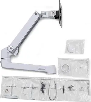 Ergotron - LX Monitor Arm, Extension, and Collar Kit - Add-on for LX Tall Pole Monitor Arms - White