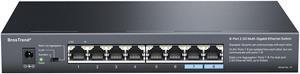 BrosTrend 8-Port 2.5G Ethernet Switch Multi-Gigabit Unmanaged Network Switch 2.5Gb Switch Supports VLAN & Link Aggregation, Ethernet Hub Fanless, Desktop / Wall Mount, Limited Lifetime Protection