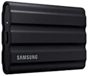 SAMSUNG T7 Shield 2TB, Portable SSD, up-to 1050MB/s, USB 3.2 Gen2, Rugged,IP65 Water & Dust Resistant, for Photographers, Content Creators and Gaming, Extenal Solid State Drive (MU-PE2T0S/AM), Black