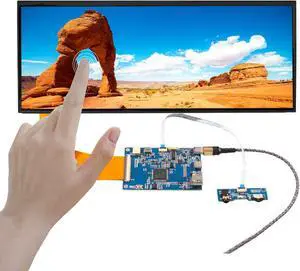 FanyiTek 12.3 inch 1920x720 400nit IPS Wide LCD Touchscreen and USB C LVDs Controller Board 70pins