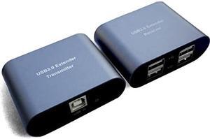 COMMFRONT Industrial USB Extender 4-Port Hub; Extends 250 ft (76m) for Low-Speed OR 165ft (50m) for high-Speed Devices Over CAT 5e/6 Cables; Supports up to 480Mbps; Plug-and-Play; No Drivers Needed