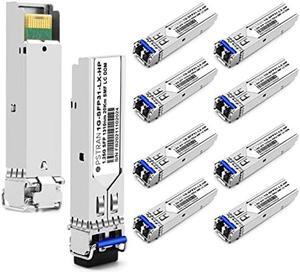 OPSTRAN 1000BASE-LX/LH SFP Optical Transceiver Module Compatible with HPE Aruba J4859D J4859DCM JL746A /ProCurve J4859C J4859B J4859A 1310nm 20km DDM Duplex LC SMF 10 Pack