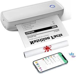 A4 Mini Printer - Bluetooth 5.2 200dpi Inkless Portable Thermal Printer, USB Rechargeable Wireless Printing Machine with 7 Printing Size for Home Work Travel