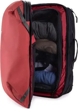 COR Surf CarryOn Travel Laptop Backpack with Secret Passport Pockets  NEW YKK WaterReistant Zippers  Luggage Backpack for Men and Women  The Island Hopper 40L Lava Red