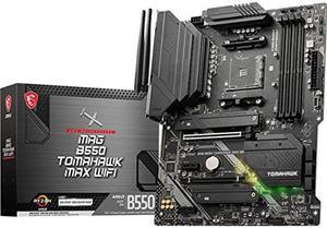 MSI MAG B550 Tomahawk MAX WiFi Gaming Motherboard (AMD AM4, DDR4, PCIe 4.0, SATA 6Gb/s, M.2, USB 3.2 Gen 2, HDMI/DP, ATX, Wi-Fi 6E, AMD Ryzen 5000 Series Processors)