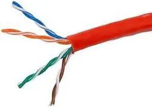 Commercial Plenum 1000FT Solid Copper CAT5e ETL UL Listed 350Mhz Professional Grade Network Cable CMP Rated Bulk Pull Box RED