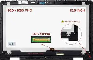 GBOLE Replacement for Dell Inspiron 5568 i5568 5578 5579 i5578 P58F P58F001 YM0K7 0YM0K7 0079Y 00079Y LCD Display Touch Screen Digitizer Assembly with Bezel 40pin 1080p IPS