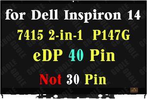 GBOLE Screen Replacement for Dell Inspiron 14 5415 5410 7415 2in1 P147G P147G001 LCD LED Touch Screen Display Digitizer Assembly with Bezel 140 FHD 1920x1080 Only for 40 Pin