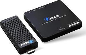 OREI Wireless HDMI Transmitter & Receiver - Extender Full HD 1080p Wirelessly Upto 100 Ft with Dongle - Perfect for Streaming, Laptops, PC, Media and More