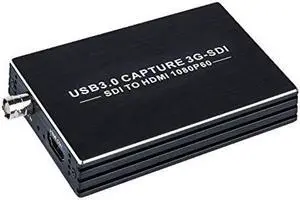 SDI Capture Card USB 3.0, SDI to USB 3.0 with HDMI Loopout, 1080P 60Fps SDI HDMI Video Audio Capture for Game Streaming Video Recording for Windows, Linux, OS