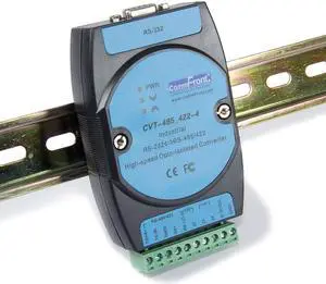 COMMFRONT Industrial Isolated RS232 to RS485 / RS422 High-Speed Converter, 2500V Optical Isolation, 600W Surge and 15kV ESD Static Protection, DIN-Rail/Wall/Panel Mount