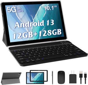 10 inch Tablet 12GB RAM128GB ROM Tablet with Keyboard 2 in 1 Tablet Android Support 1TB Expand Tablets with Case Stylus Dual Camera WiFi Bluetooth 6000mAh Battery Google Certified Tablet PC