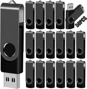EASTBULL 8GB USB Flash Drive Bulk Thumb Drives 50 Pack with Lanyards USB 2.0 Jump Drive 8GB Memory Sticks Zip Drive Pen Drive for Storage and Backup Black 50PCS 8GB