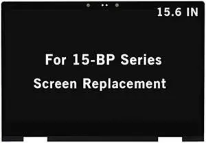 HOYRTDE 15.6" Replacement for HP Envy x360 15-bp143cl 15-bp051nr 15-bp152nr 15-bp175nr 15m-bp011dx 15m-bp012dx 15m-bp111dx 15m-bp112dx 925736-001 1080P Touch Screen Digitizer Assembly Bezel with Board