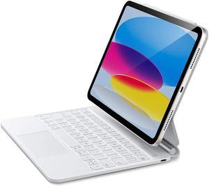 ESR iPad Keyboard 10th Generation, Magic Keyboard case for iPad 10th Generation (2022), iPad Keyboard Case with Floating Cantilever Stand, Springy Backlit Keys, Multi-Touch Trackpad, White