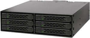 ICY DOCK Full Metal 6 x 2.5 SAS/SATA HDD/SSD Mobile Rack Enclosure for 5.25" Bay | ToughArmor MB996SP-6SB