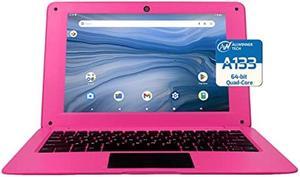 EVRAIN 10.1inch Android Netbook, Portable Laptop with A133P CPU, 2GB RAM 64GB ROM 800x1280 IPS Screen (Pink)