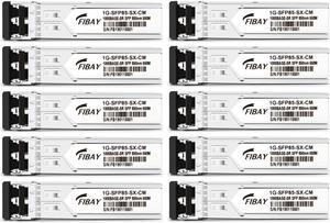 OPSTRAN 1000BASE-SX SFP Transceiver Module Compatible for Meraki MA-SFP-1GB-SX Mikrotok S-85DLC05D Ubiquiti UF-MM-1G Trendnet TEG-MGBSX 1G SFP 850nm 550m DDM Duplex LC MMF 10 Pack
