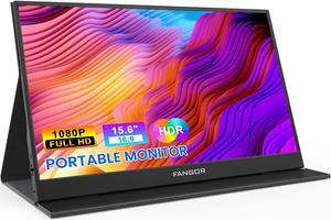 FANGOR Portable Monitor, 15.6" FHD 1080P Travel Monitor for Laptop, Ultra-Slim HDR IPS Computer Gaming Display, USB-C HDMI Screen Extender with Smart Cover for Laptop PC Phone Mac Xbox PS4/5 Switch