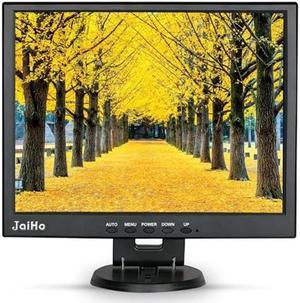 JaiHo 15 Inch LCD Monitor Display - 1024x768 Resolution HDMI PC Monitor Color Screen, Home Security Monitor with VGA/HDMI/BNC/AV/USB Earphone Input, Built-in Dual Speakers