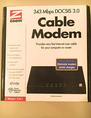 Portable, Zoom 5341 DOCSIS 3.0 Cable Modem 5341J Consumer Electronic Gadget Shop