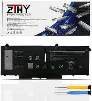 ZTHY 58Wh FK0VR Battery Replacement for Dell Latitude 5330 7330 7430 7530 Latitude 5330 2-in-1/7330 2-in-1/7430 2-in-1 P133G P134G P135G P136G P110F P138G P139G FKOVR 8H6WD 293F1 01VX5 404T8 51R71