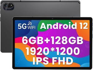 kinstone 2023 New Android 12 Tablet-10.1 Inch Gaming Tablet with 13MP Dual Camera,MTK8183 Octa-Core 2.0Ghz Processor,6GB RAM+128GB ROM,2.4+5G Dual Band WiFi+Bluetooth 5.0 (Gray)