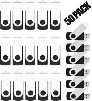 EASTBULL 50Pack Bulk Flash Drives 8GB USB 2.0 Flash Drives Pack Thumb Drive Bulk USB Drive Bulk (Black 50PCS)
