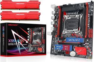 MACHINIST X99 Motherboard + (2x16GB) 32GB DDR4 RAM, LGA 2011-V3 Server Motherboard with 2133MHz (PC4-2133) CL15 DIMM Non-ECC 1.2V Desktop Memory (PCIe 3.0, Dual M.2, 4 Channel DDR4) for E5 V3/V4 RS9