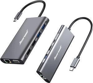 Hiearcool 11IN1 Docking Station and 8IN1 USB C Hub, Type C Hub Ethernet USB C Docking Station