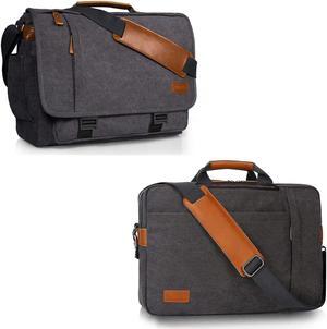 ESTARER 17-17.3 Inch Computer Messenger Bag & 17.3 Inch Laptop Messenger Bag Water Resistant 3 in 1 Convertible Backpack