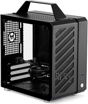 Mechanic Master Cool Cube Series C24 Mini-ITX Case/Alumium/Steel/GPU Length Within 245mm, SFX/L PSU Computer Case (Elegant Black Air Version)