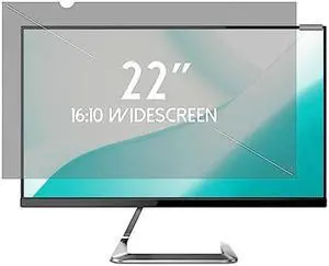 ANBAC 22 Inch Desktop Privacy Screen Shield for 16:10 Wide Monitor - Anti Glare Computer Privacy Screen Cover | Blue Light Blocking Screen Protector | Scratch Resistant UV Filter | Attachment Type