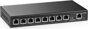 MokerLink 8 Port 2.5G Ethernet Managed Switch with 1 Port 10G Ethernet Uplink, 8 x 2.5G Base-T Ports Compatible with 10/100/1000Mbps, Metal Web Managed Fanless Network Switch