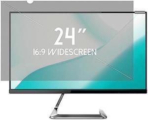 ANBAC 24 Inch Desktop Privacy Screen Shield for 16:9 Wide Monitor - Anti Glare Computer Privacy Screen Cover | Blue Light Blocking Screen Protector | Scratch Resistant UV Filter | Attachment Type