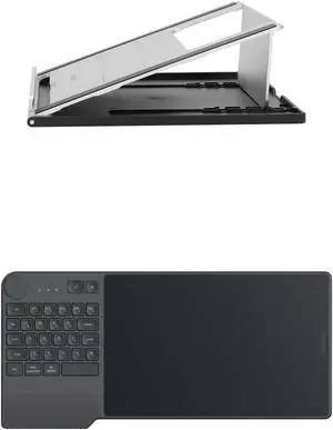 HUION Inspiroy Keydial KD200 Bluetooth 5.0-Wireless Graphics Drawing Tablet and ST200 Adjustable Drawing Tablet Stand Portable Desk Stand