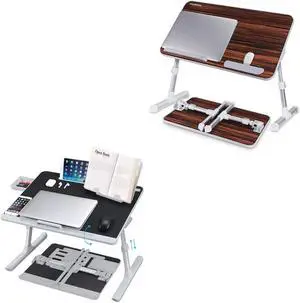 NEARPOW Adjustable Laptop Bed Stand, Portable Standing Table with Foldable Legs, Multifunctional Laptop Table for Sofa Couch Floor