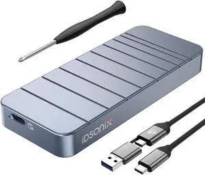 iDsonix 40Gbps M.2 NVMe PCIe SSD Enclosure Adapter, PCIe 4.0 NVMe to USB 4.0 Compatible with Thunderbolt 3/4, Aluminum Enclosure with UASP&Trim Support for M-Key 2280 SSD