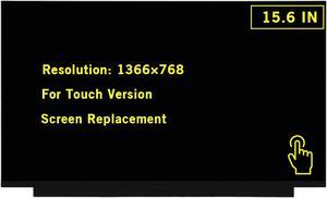 GBOLE 15.6" New Screen Replacement for B156XTK02.1 NT156WHM-T02 V8.0 HD 1366x768 40Pin OnCell Touch LED LCD Display Screen Panel