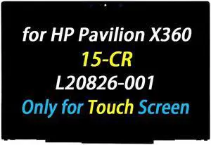 Replacement for HP Pavilion X360 15-CR LCD Screen 15-cr0037wm Display 15-cr0053wm Digitizer 15-CR0010NR 15-CR0011NR 15-cr0091ms 15-cr0056wm 15-cr0051cl FHD 30Pin 15.6" LCD Touch Screen Assembly Bezel
