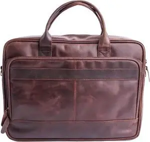 Jild 16 Inch Genuine Leather Laptop Messenger Bag for Men and Women - Office, College, Business & Travel Best Satchel
