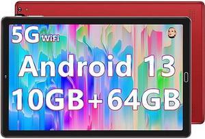 2024 Newest Tablet 10-inch 10GB RAM 64GB ROM 1TB TF, Android 13, WiFi 5G/2.4G, Bluetooth 5.0, Google GMS, Widget, Split-Screen Function, AGPS, OTG, Type-C, 3.5mm AUX, 6000mAh, 8MP+5MP, Red 2024 Newest Tablet 10-inch 10GB RAM 64GB ROM 1TB TF, Android 13, WiFi 5G/2.4G, Bluetooth 5.0, Google GMS, Widget, Split-Screen Function, AGPS, OTG, Type-C, 3.5mm AUX, 6000mAh, 8MP+5MP, Red