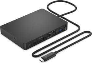 WD15 USB C Docking Station Dual Monitor is Compatible with Dell/MacBook/HP/Surface,Docking Station with Control Button, HDMI,Mini DP,VGA, 1GB Ethernet, 3 USB 3.0,2 USB 2.0,Audio,Speaker Out.