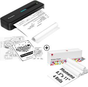 Phomemo M832 Portable Thermal Printer - 4 Rolls Thermal Printer Paper 8.5 x 11 Inch US Letter