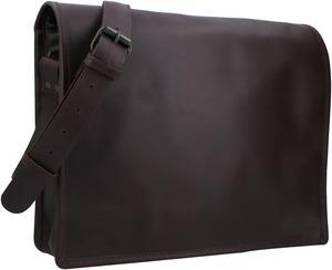 Gusti Laptop bag Leather - Mitch Shoulder Bag Shoulder Bag Strap Bag Briefcase Unibag Messenger Bag Work Bag Business Bag Laptop Bag Magnetic Closure Leather Bag Brown Leather