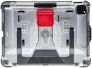 PIVOT A20A Atlas Robust Tablet Case - Fits iPad Air 4th gen & iPad Pro 11 in (1st - 3rd gen) - 360 Degree Protection - for Professional Pilots, General Aviation - Clear/RED