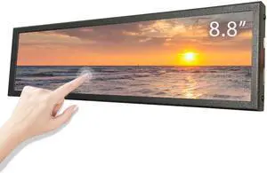 LESOWN 8.8 inch Wide Touch Screen Monitor LCD Display, 480x1920 LCD Monitor bar LCD Display Ultra Wide Screen Monitor for Windows Rpi4