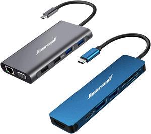 Hiearcool 11IN1 Docking Station and 7IN1 USB C Adapter, USB C Hub, Multi-Port USB C to HDMI Dongle