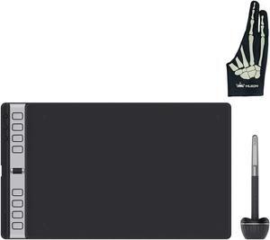 2023 HUION Inspiroy 2 Large Drawing Tablet with Scroll Wheel 3-Set 8 Customized Keys Battery-Free Pen for Art, Design, Sketch, 10x6inch Graphics Tablet Works with Mac, PC/Mobile, Include Glove