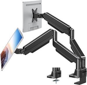 MOUNT PRO Dual Monitor Stand Fits Max 42 Inch Computer Screen, Heavy Duty Premium Monitor Mount for 2 Monitors, Each Arm Holds up to 33lbs, Ultrawide 2 Monitor Desk Mount, VESA Mount 75x75mm/100x100mm
